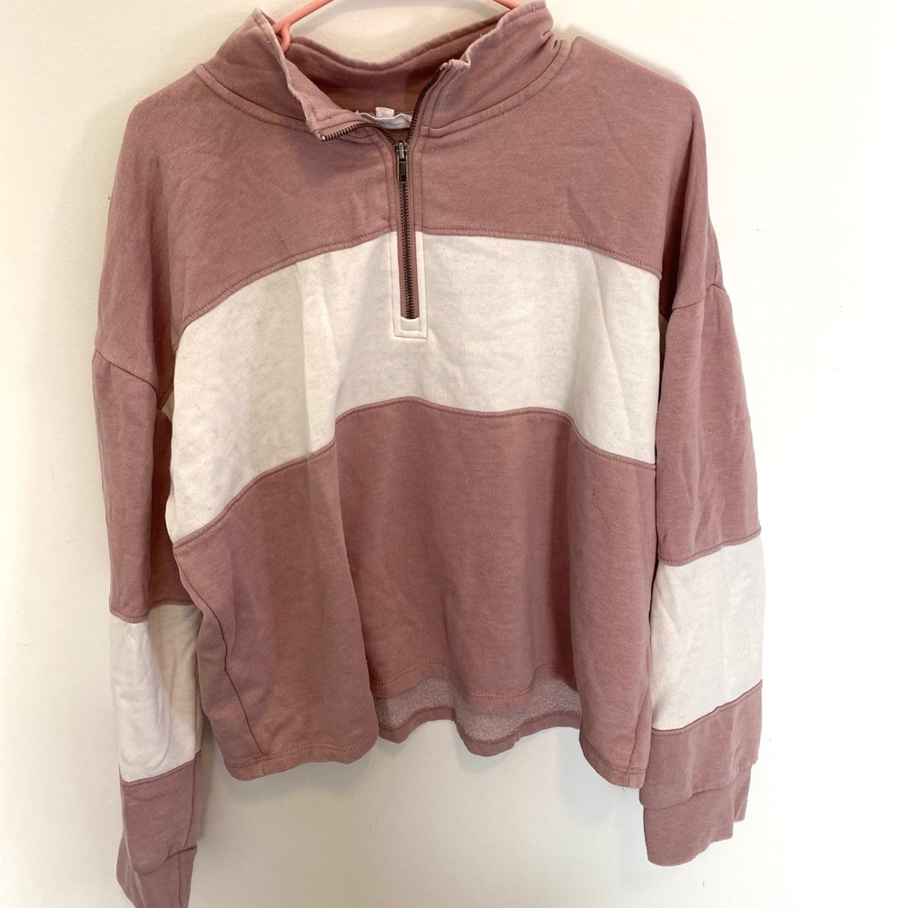 Collared cropped sweatshirt